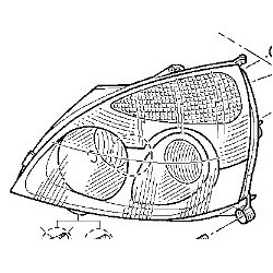 Optique avant gauche Renault Clio 2 Ph2